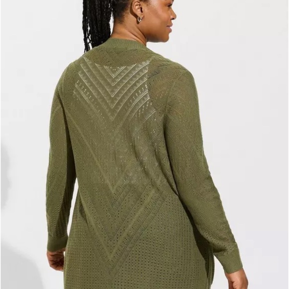 Torrid Knit Pointelle Cardigan - Picture 3 of 9